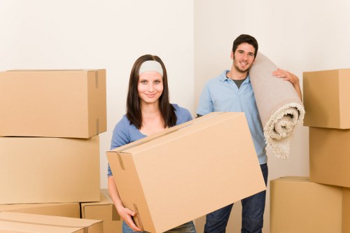 Packing boxes for a flat move in Rotherhithe