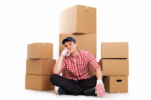 Warehouse staff wearing PPE during storage operations